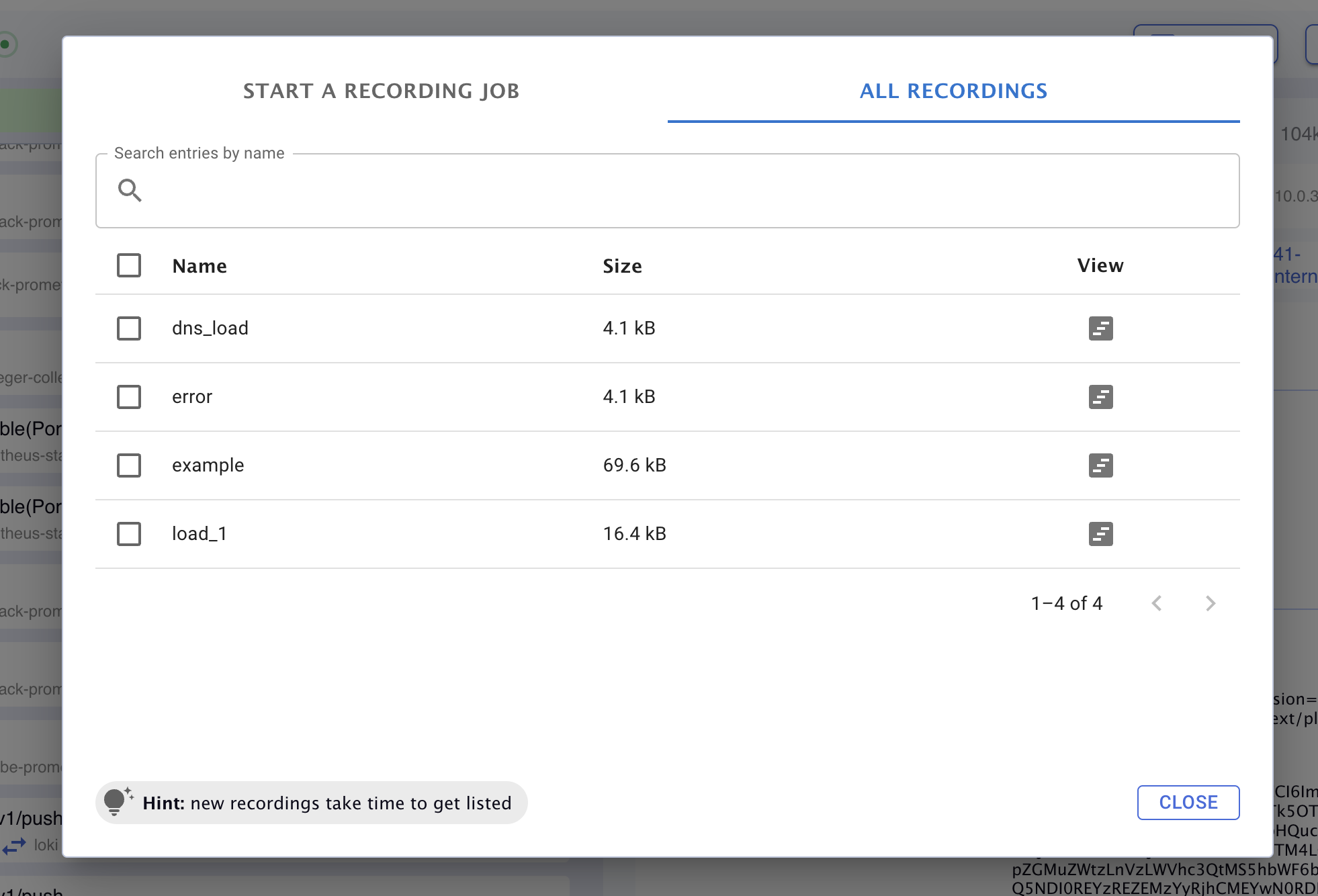 Recordings Management